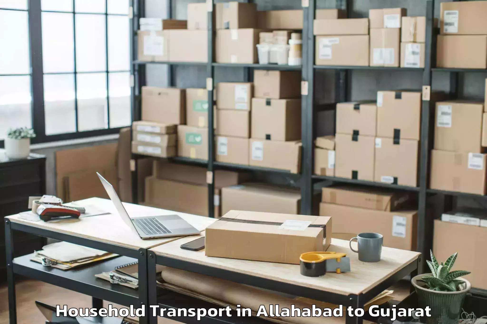 Book Allahabad to Modasa Household Transport Online